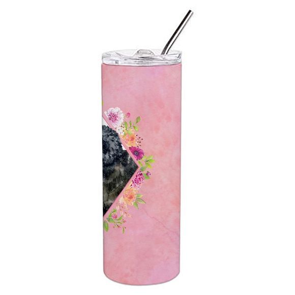 Newfoundland Pink Flowers Stainless Steel 20 oz Skinny Tumbler - Picture 4 of 4